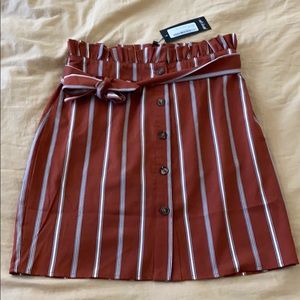 Nasty gal striped mini skirt